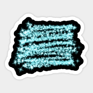 Blue sparkle glitter art texture design Sticker